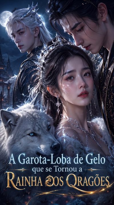 Capa da minissérie A Garota-loba de Gelo Fraca que Se Tornou a Rainha dos Dragões