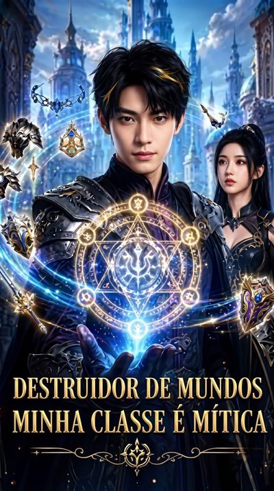 Capa da minissérie Destruidor de Mundos Minha Classe é Mítica World Crusher My Class is Mythic