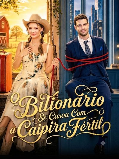 Capa da minissérie O Bilionário Se Casou com a Caipira Fértil