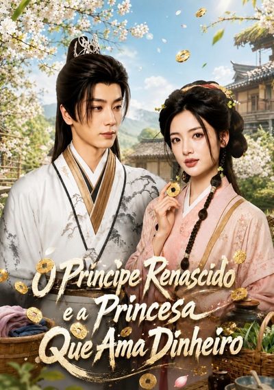 Capa da minissérie O Príncipe Renascido e a Princesa que Ama Dinheiro