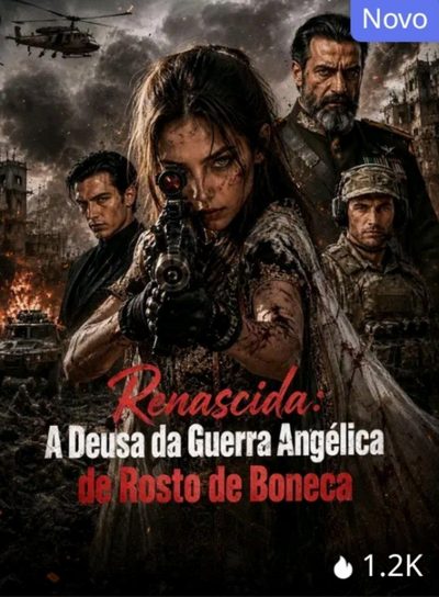 Capa da minissérie Renascida: a Deusa da Guerra Angélica de Rosto e Boca