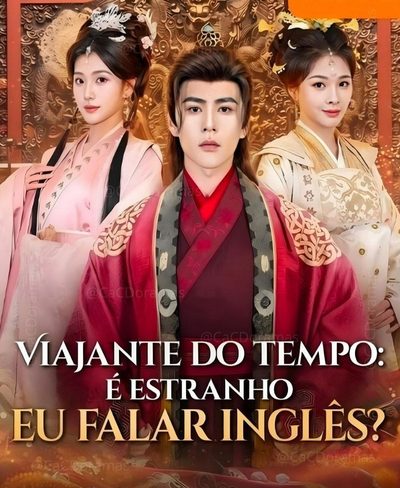 Capa da minissérie Viajante do Tempo e Estranho Eu Falo Ingles